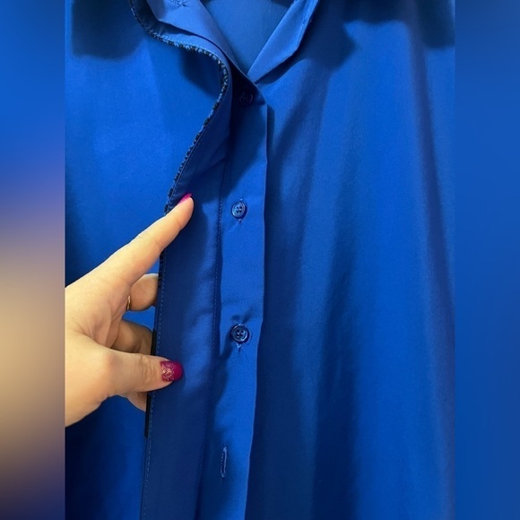 ⚫️ BOGO Vintage Joyce houndstooth detail women’s button up blouse size 12 - Picture 6 of 7